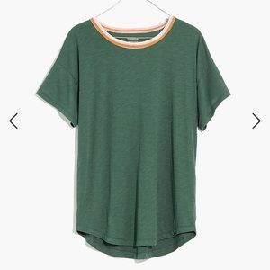 Madewell Whisper Cotton Rib-Crewneck Ringer Tee